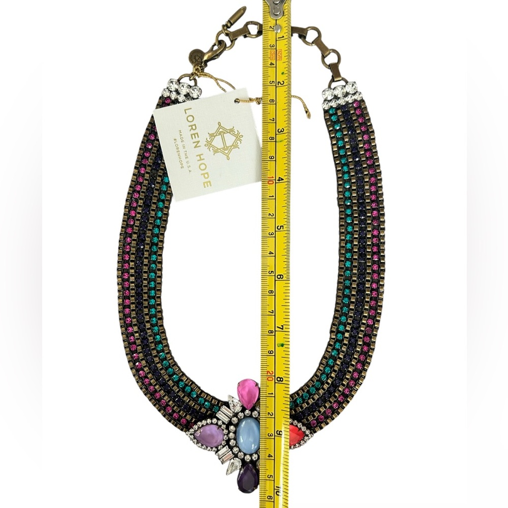 Loren Hope Pink and Blue Statement Necklace - Picture 5 of 11
